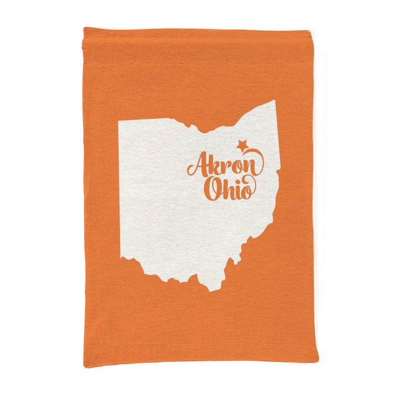Tapisserie murale Home Sweet Akron - Ohio State Silhouette - Portrait, H 36 po x l 26 po