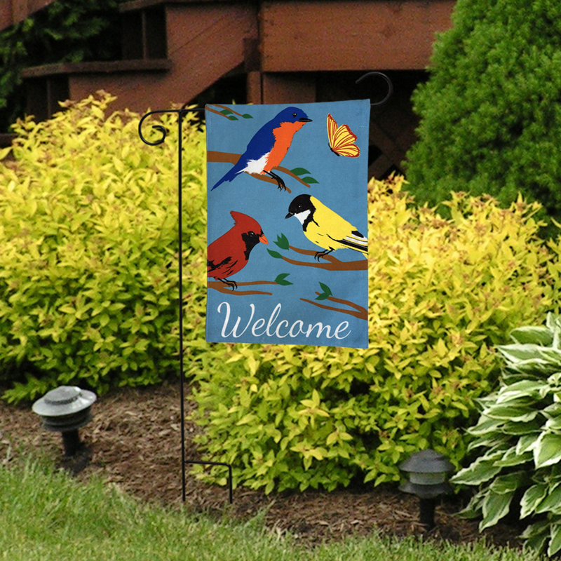 Drapeau de jardin en toile de jute Wildbirds Spring