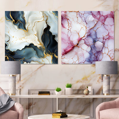 Kester - Abstract Metal Wall Art Living Room Square Set Of 2