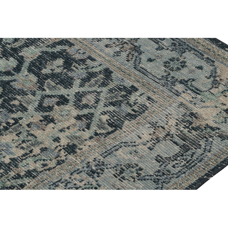 Distressed Homage Hand Knotted Wool Animal Print Area Rug, Rectangle 9' x 12'