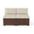 Outdoor Armless Wicker  Chair With Cushions (Set Of 2)-1091271413