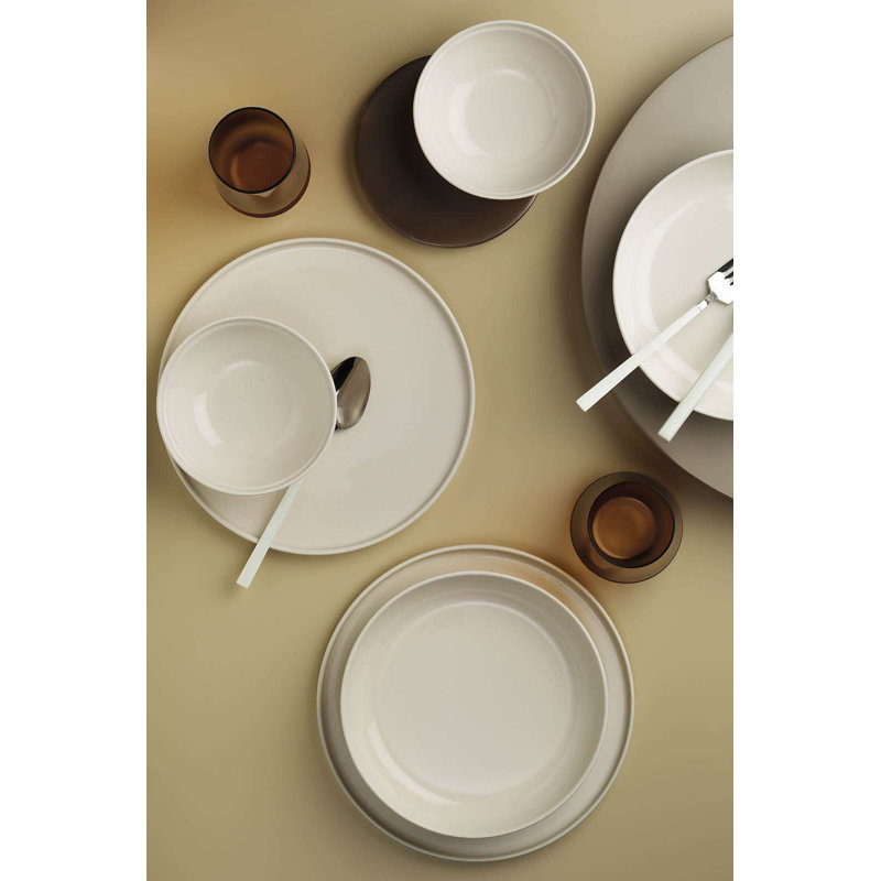 Elegant 12-Piece Dinner Set, White Porcelain | Includes 4 Service Plates (9.8 in), 4 Dinner Plates (8.3 in), 4 Bowls (5.5 in) | 100% Dishwasher & Microwave Safe | Perfect for Entertaining & Everyday Use