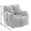 Fauteuil à billes en velours doux rembourré d'éponge à mémoire de forme-1233513209