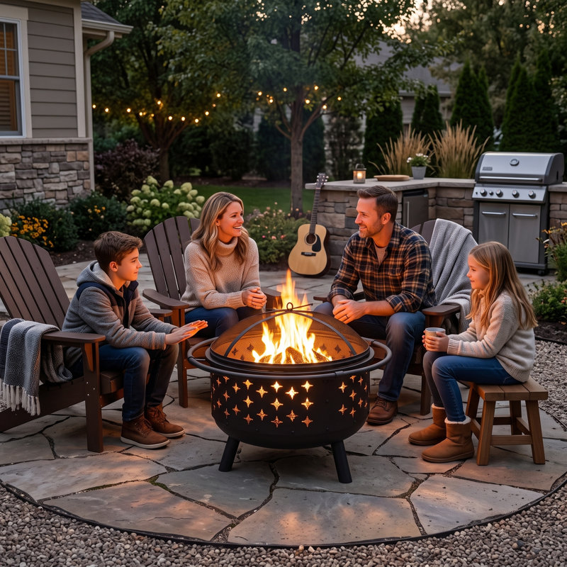 Round Charcoal Fire Pit