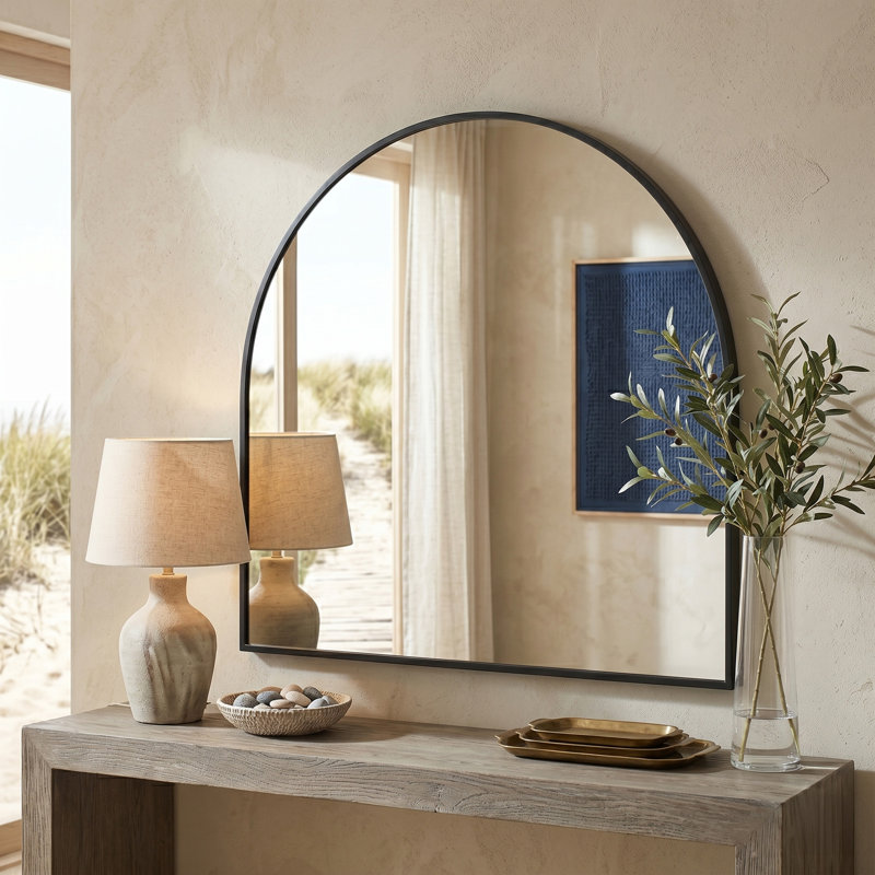 Iron Arch Mirror, Black, 31" x 33"