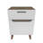 Modern Scandinavian Nightstand, White & Oak, 17.7 x 14.5 x 24.8 inches | 100% Melamine Coated Particle Board, Thickness: 0.7 inches | Stylish and Functional Design for Bedroom Storage and Decor