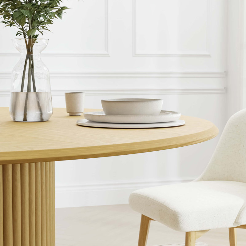 Table de salle à manger en bois massif, H 30 po x L 60 po x l 60 po, Chêne
