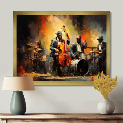 Beira Yellow Orange Jazz Band - Dance Wall Art for Living Room