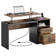 59.8" Lift Top Computer Desk with File Drawer, Large Study Desk with Power Outlet USB Port