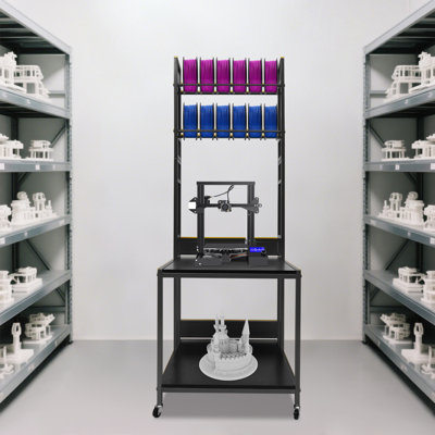 Support pour imprimante 3D réglable avec porte-bobine et roulettes avec capacité de 110 lb