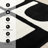 Manzelli Modern Art Deco White Black Area Rug-457012667