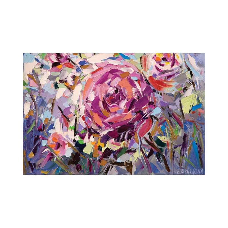 The Scent Of Roses by Ekaterina Ermilkina - Wrapped Canvas Painting, 101.6 cm H x 66.04 cm W x 3.175 cm D