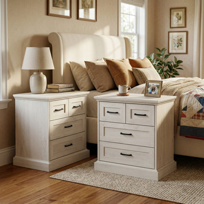 4 Drawer Nightstand 2 Set