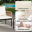 Ensemble de patio d'extérieur en osier 4 pièces, canapé modulaire en L avec table et coussins amovibles