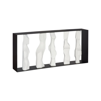 Cast Women Metal Framed Console, Roman Stone
