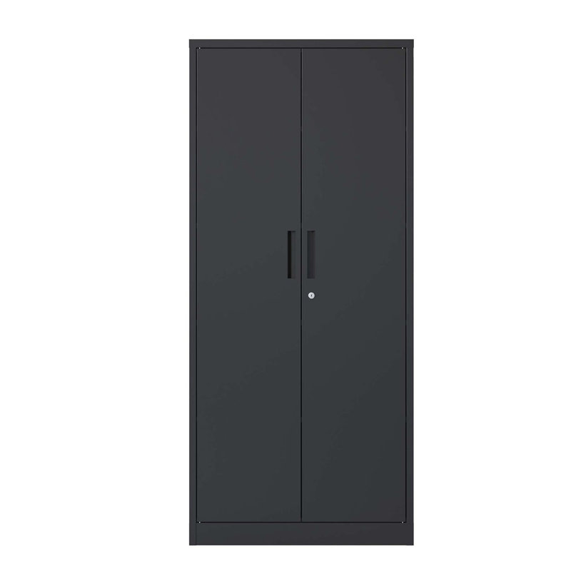 Metal Garage Storage Cabinet, Tool Locking Cabinet With Doors And 4 Shelves