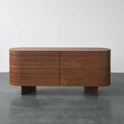 Minimalist sliding-door side cabinet