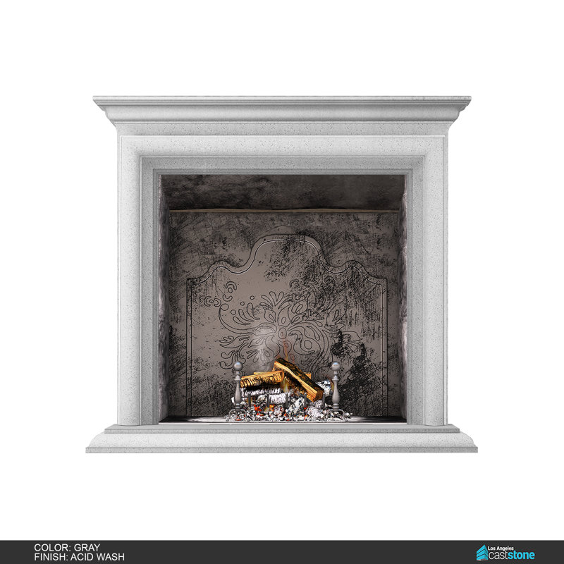 Glasgow Fireplace Mantel Surround, Gray Acid Wash