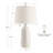 25.5in 3-Way Off‑White Ribbed Ceramic Table Lamps