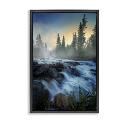 Toile flottante «Fog Over Rush Water» par Rick Berk