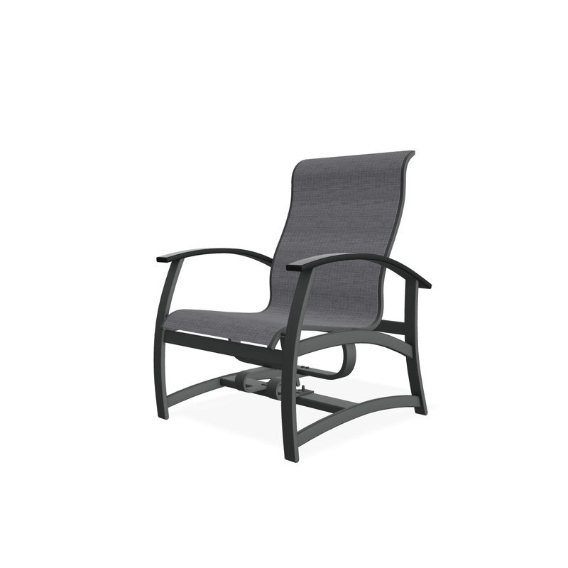Belle Isle Outdoor Lounge Chair, Graphite, Destiny Steel