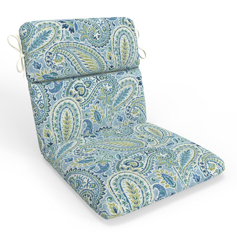 Coussin de balançoire avec attaches pour canapé intérieur / extérieur Bungalow Rose Paisley, L 18 po x P 36,5 po