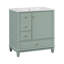30" Freestanding Bathroom Vanity With Single Sink, 3 Drawers And Door Shelf-114299972
