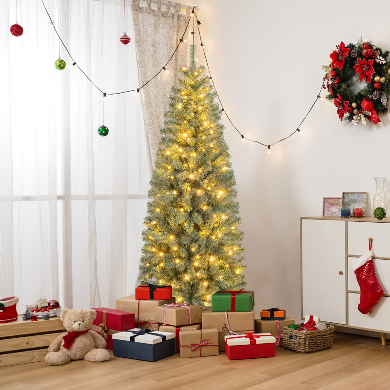 Arbre de Noël artificiel avec lumières et branches, 6.5'