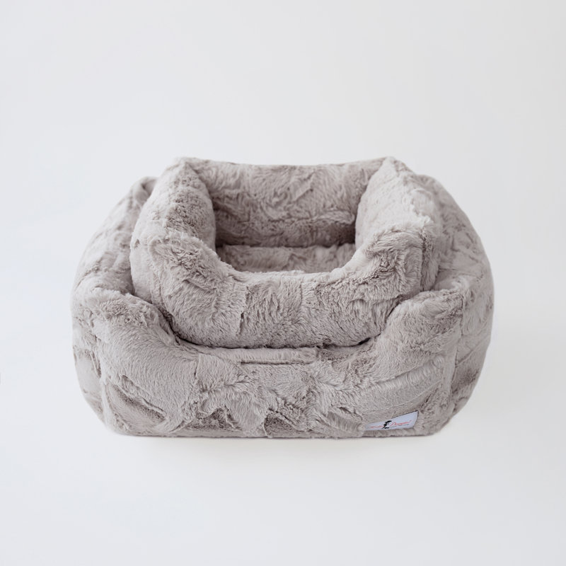 Luxe Dog Boster, Petit (l 10 po x P 7 po x H 5 po), Taupe