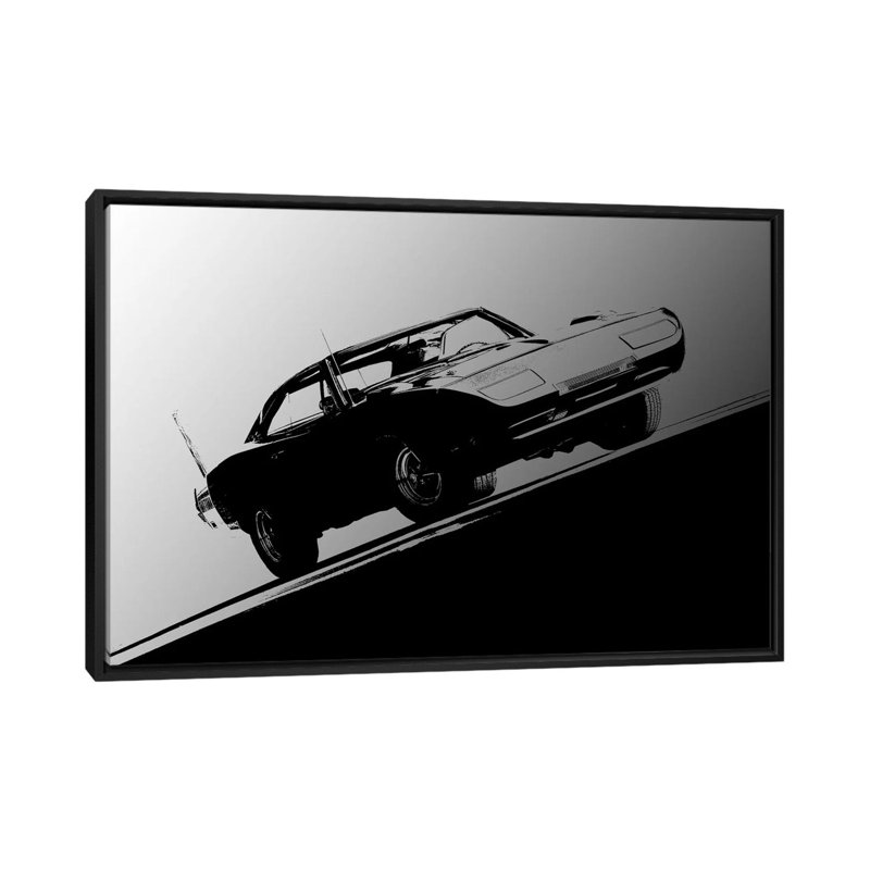 « 1969 densité de daytona », impression sur toile, H 18 po x l 26 po x P 1,5 po, Toile avec cadre noir, Pas de tapis