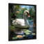 «Swans Refuge In Tropical Lake I», reproduction d'art sur toile-97171803-97171804