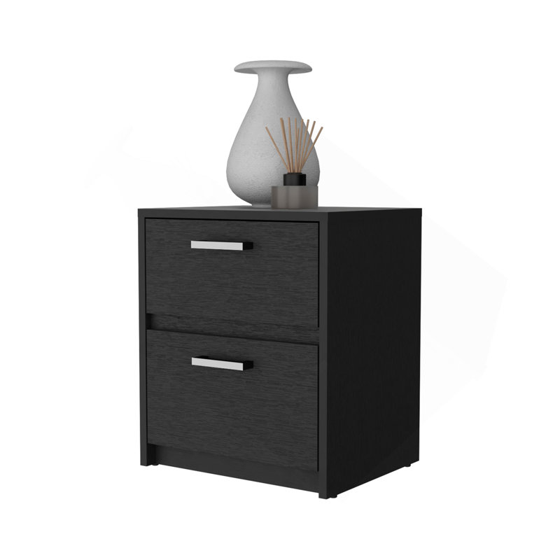 Wenge 2-Drawer Nightstand, Wenge