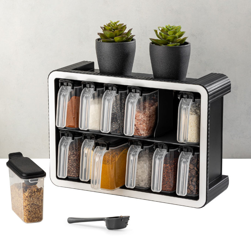 Ensemble de 13 pots à épices sans BPA allant au lave-vaisselle