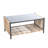 New Comming Outdoor PE Brown Wicker 2Seats Sofa With Grey Cushion And Table Set