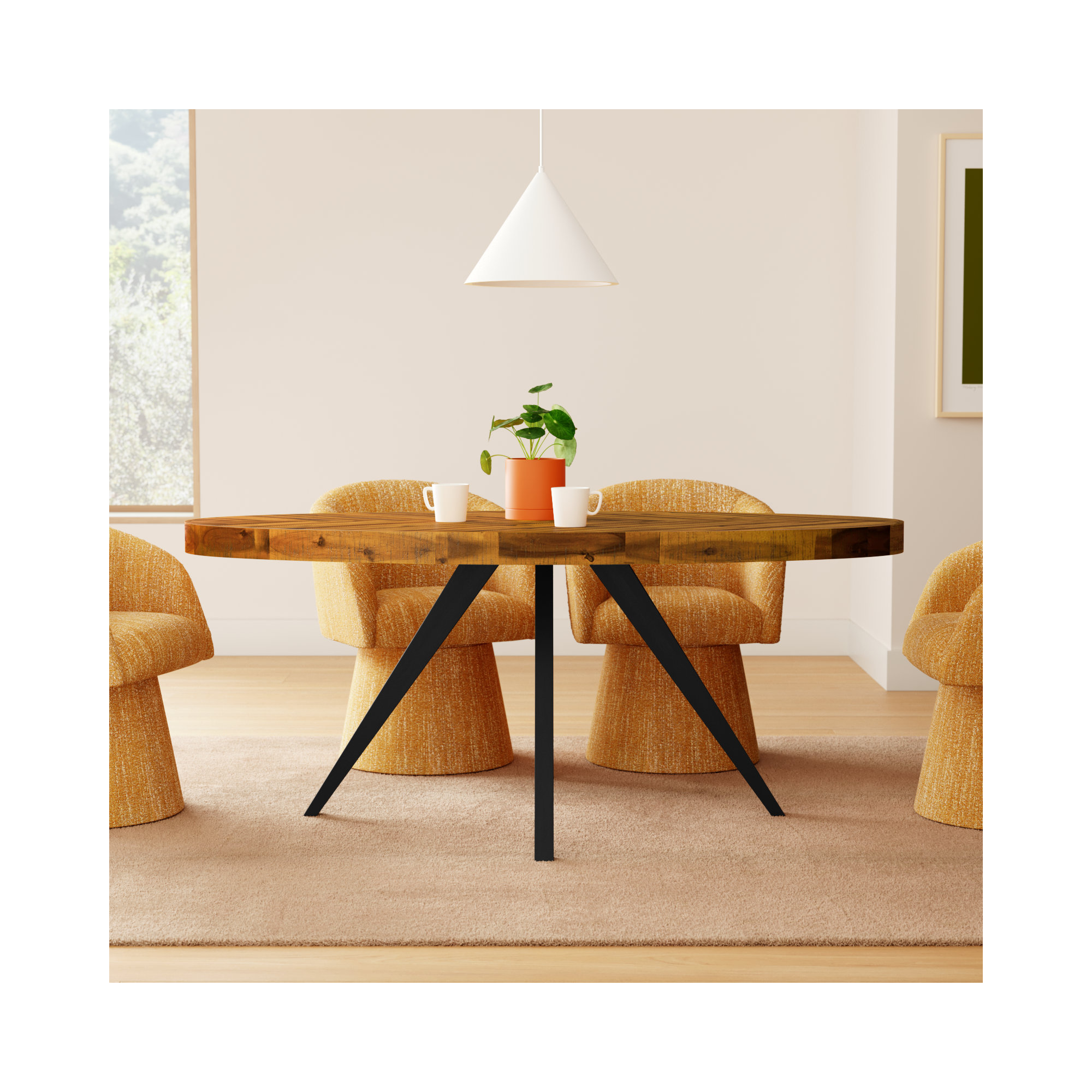 Carlo 72'' Dining Table, Brown