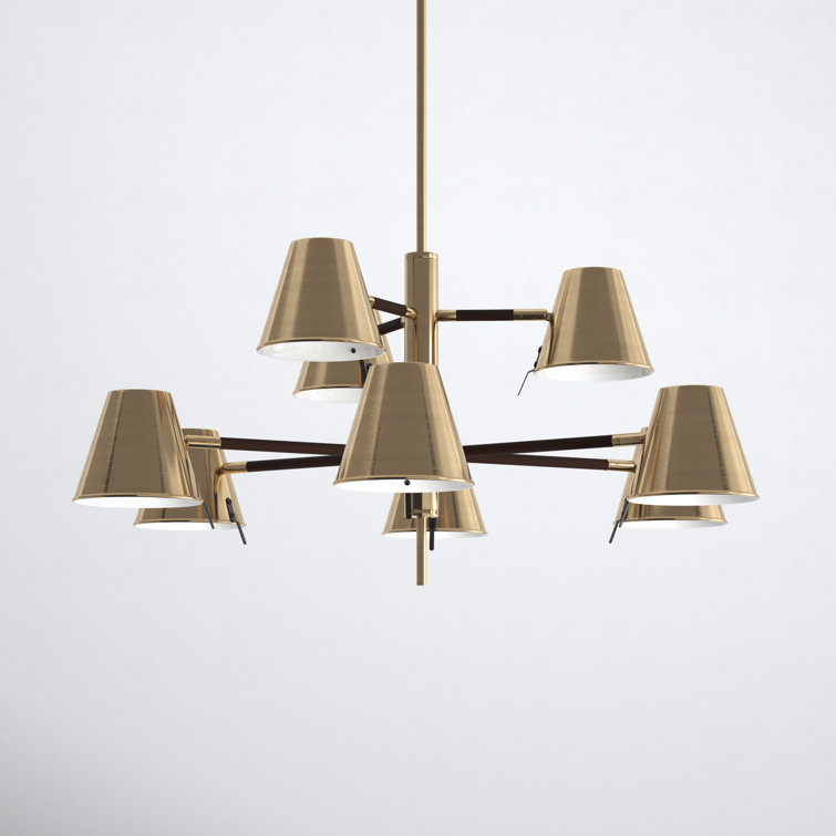 Aris 9 Light Metal Dimmable LED Chandelier