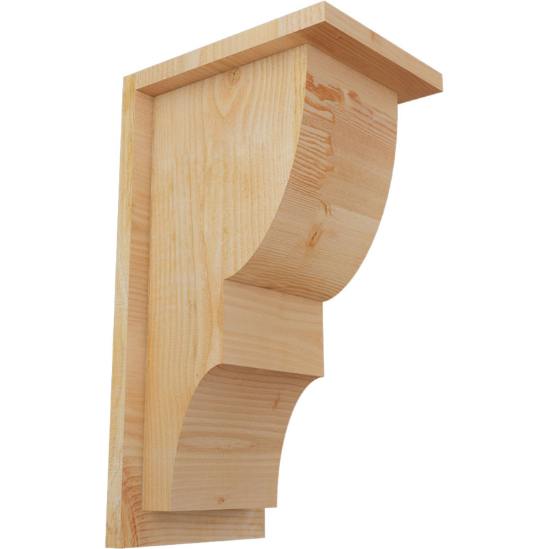 Corbeau Ridgewood avec contre-plaque, H 18 po x l 8 po x P 10 po, Sapin de Douglas, Sciage brut