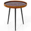 Table de bout ronde de 20 pouces avec décoration de coquillage et finition en résine époxy-861352510