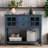 Barkell Sideboard,Buffet table,Dining cabinet,Office credenza with Bottom Shelf and 2 Drawer-2018429126
