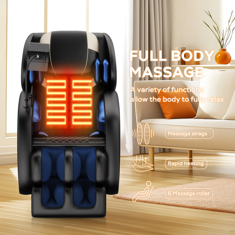 Fauteuil de massage inclinable à gravité zéro avec pression d'air complète