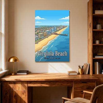 «Scenic & Cityscapes Virginia Beach Coastal Cityscape», reproduction d'art