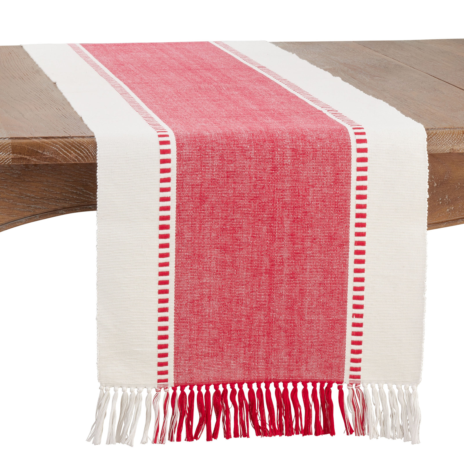 Sonny Collection Geometric Table Runner, Red