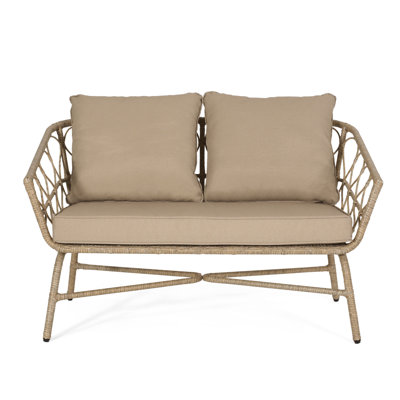 Style Backyard : Waterproof Weave, 48.50"W X 28.25"D 28.75"H, Assembly Included, 600 Lbs Load Capacity Modern Patio Pe , Water- Fabric Cushions, 48.50" W 28.25" D 28.75" H, Needed, Weight Limit