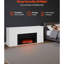 Foyer électrique de 75 pouces avec effet de flamme 3D, 1500W 5120Btu, luminosité réglable, minuterie, pour foyer de chambre à coucher, protection contre la surchauffe, télécommande, salon