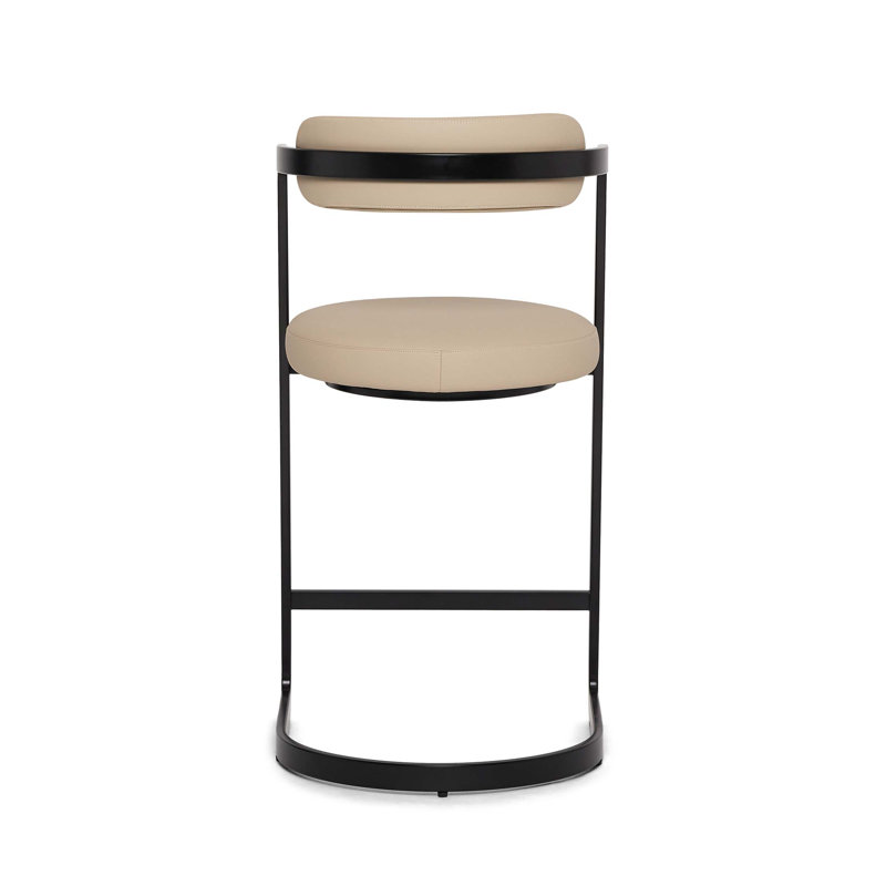 Baldwin Stool, Counter Stool (26" Seat Height), Cream Latte Seat/Antique Bronze Frame