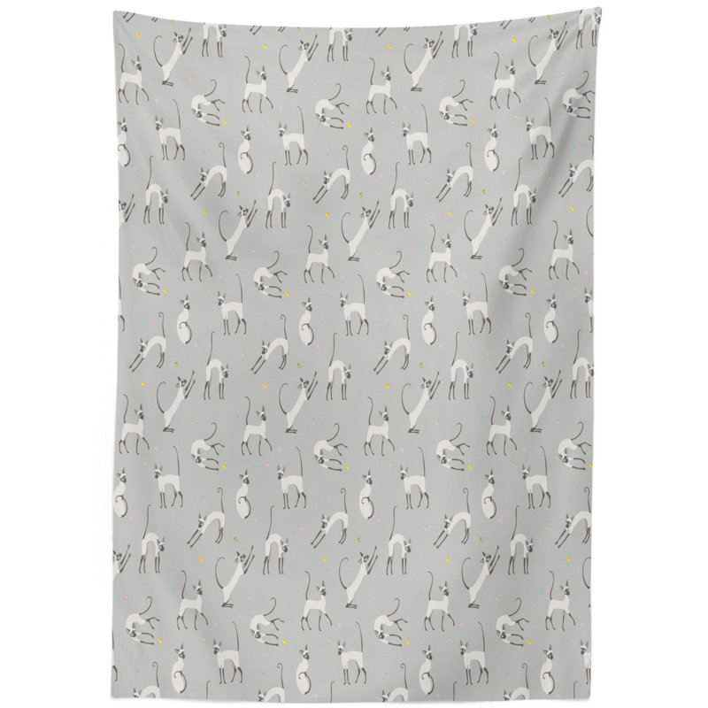 Cute Siamese Tablecloth, 70" L x 52" W