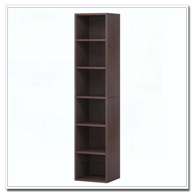 Bibliothèque à 6 coins étroits pour salon, bureau, chambre à coucher