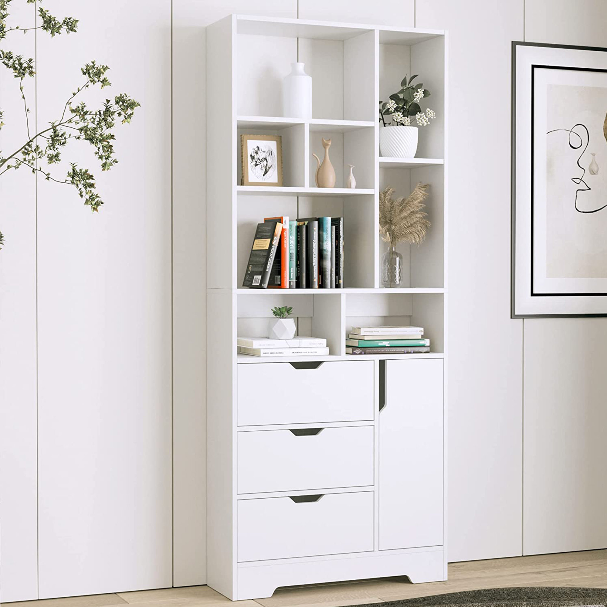 https://assets.wfcdn.com/im/87524405/compr-r85/2407/240777686/71h-wood-stylish-bookshelf-storage-bookcase-with-doors-3-drawers-4-tier-open-display-shelves.jpg