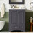 24'' Bathroom Vanity With Ceramic Sink Combo, Modern Freestanding Storage Cabinet  With Silver Handles,  Soft Closing Doors-1077645979