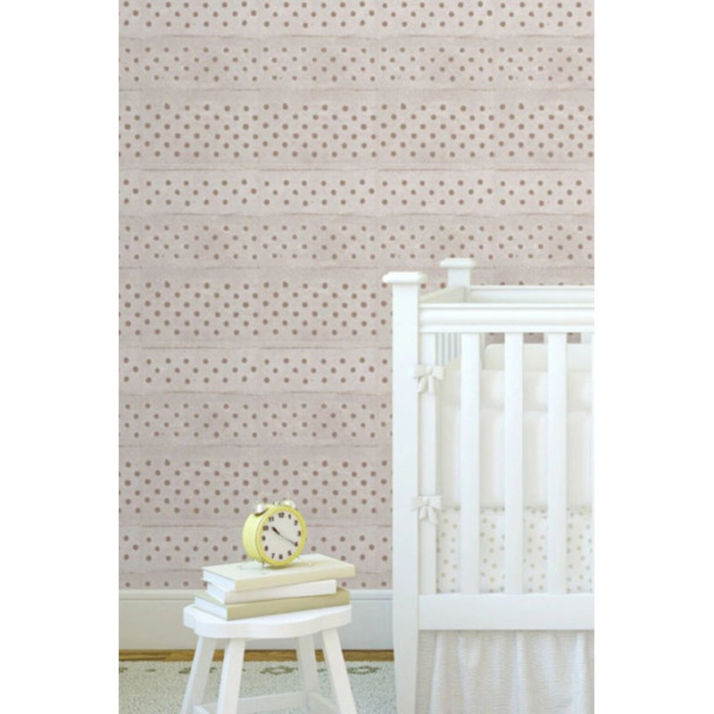 Rouleau de papier peint à piqûres de L 10 pi x l 24 po à motif de papeterie de Mme Paranjape, Véritablement taupe, Non collé